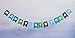 Decomod Premium Layered Felt Happy Birthday Banner Bunting Laser Cut 60 inches Wide - Blues