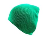 Blank Short Beanie Cap- Many Colors Available , Kelly Green
