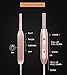 EYEKOP E2 Headphones Earphones, in-Ear Wired Earbuds Magnetic Metal Stereo Earphones for Running with Mic (Rose Gold)