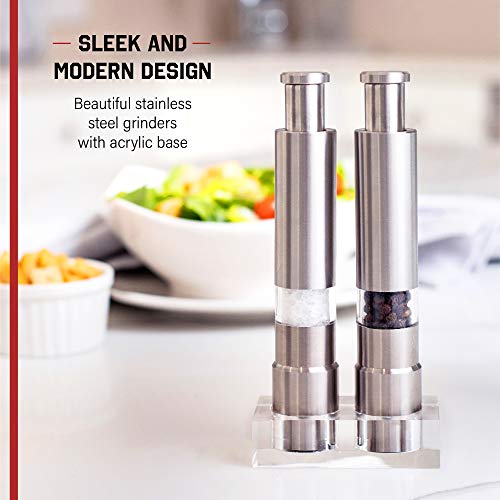 Click n’ Spice Salt and Pepper Grinder Set, Spice Grinders, Salt and