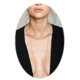Zealmer Women Bang Bang Multilayer Pendant Chain Layering Necklace Choker Necklace Bar Necklace Beaded