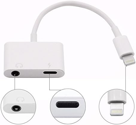 Charm sonic iPhone 7 Lightning to 3.5mm Headphone Adapter,Charge Adapter, Earphone Adapter 2 in 1 with Lightning Charging Port for iPhone 7, iPhone 7 Plus.(DO NOT SUPPORT 10.3)