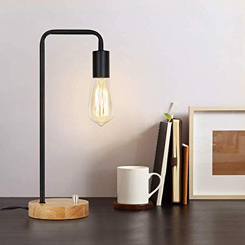 MOOACE Industrial Desk Lamp Set of 2, Vintage Edison Bulb Lamp with