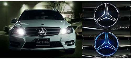 Amazon Ledエンブレム イルミネーションプレート ホワイト発光 For メルセデスベンツ 車 バイク 車 バイク