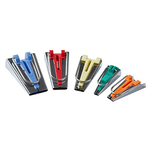 5 Size Bias Tape Maker Tools Set 6mm 9mm 12mm 18mm 25mm Fabric DIY Sewing Quilting Bias Binding Maker Kit by LNKA