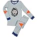Papallou Boys Lion Print, 100% Soft Cotton, 2 Piece Pajama Set (Size 18m-12T).
