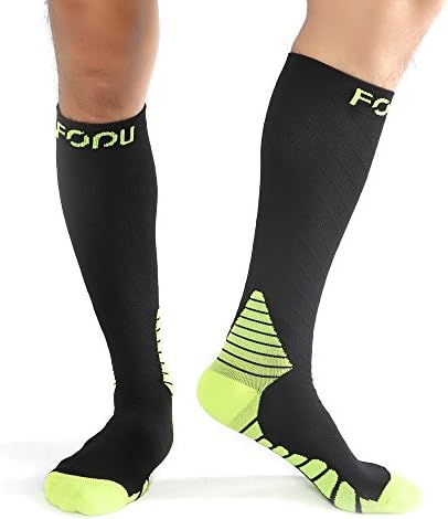 Compression Socks Soccer &amp; Football Socks 20-30 mmHg SOX For Hiking Women, Men Golf, Running, Athletic Sports,Flight Travel Padding Socks FOPU