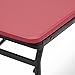 COSCO 6 ft. Indoor Outdoor Center Fold Tailgate Bench with Carrying Handle, Red Bench Top, Black Frame, 2-Pack