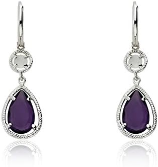 Riccova Arctic Mist 14k Gold-Plated Lime & Champagne Teardrop Stone Fish Hook Dangle Earring