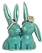 Beth Marie Luxury Boutique Bunny Rabbit Ring Holder, Beautiful Teal Ceramic Engagement & Wedding Ring Holder primary