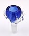 MFHX Handcrafted Glass items, replace bowl, male adapter, 14mm / 18mm (14mm, Blue)