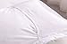 MarCielo 2-Piece Embroidered Pillow Shams, King Decorative Microfiber Pillow Covers Set, King Size (White)