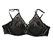 Aintle Black Bra With Pocket for Silicone Breast Crossdresser Mastectomy Prosthesis 40/90(Suitable for D+,E,E+ Cup)