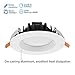 TORCHSTAR 4 Inch LED Recessed Lights with Junction Box, 800LM 90W Eqv, CRI90, Dimmable Airtight Canless Downlight, IC Rated, 5000K Daylight, ETL&Energy Star Listed, 5 Years Warranty, Pack of 4