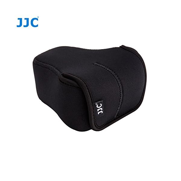 JJC OC-F2BK Schwarz Neopren Kameratasche für Fujifilm X-T10, X-T20, X-M1, X-A3, Olympus, Canon EOS M5, M50 mit Objektiv… – Bild 3