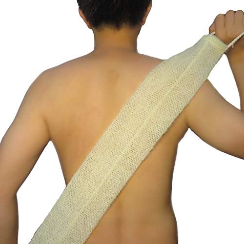 Long Back Scrubber for Shower, Exfoliating Body Brush Scrub Cloth Bath Sponge Shower Puff for Men and Women (1 pack)