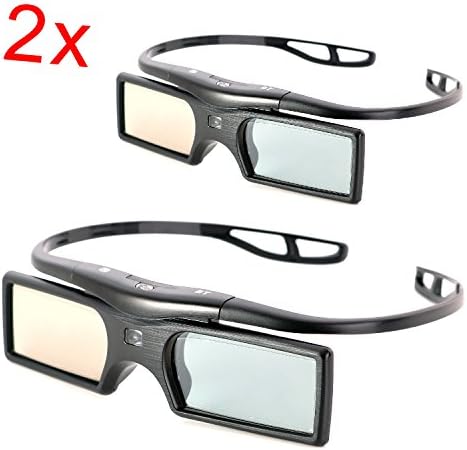 2 Pairs Replacement Active Shutter 3D Glasses of TDG-400A, TDG-400A/1, TDG-500A for Sony 3D TV X500A/W850A/W950A/W900A/W800B/W850B/X9000B Series