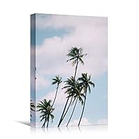 Canvas Wall Art Tree Against Sky Living Room Multicolor Nature Photography Relax/Calm Trees Tropical - 12x18 inches