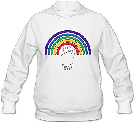 Womens Adult Classic Fashion Rainbow Vampire Teeth Hoodie