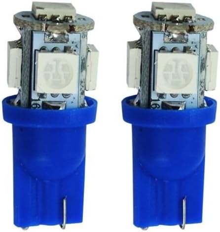 Equinox Global - 2x Blue LED Car Lights Bulb T10 Direct Fit For T10 194 186 2825 5W5 Dome Map Trunk License Plate