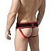 YiZYiF Men's Underwear Jock Strap Front Lacing Backless Sports G-string Briefs Black Medium