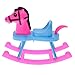 MonkeyJack Pink Baby Cot Bed + Rocking Bed + Baby Stroller + Rocking Horse Nursery Room Accessory for 10cm/3.94inch Dolls