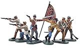 Britains Deetail American Civil War Collection in GIFT BOX PACKAGE 52001 - Confederate Infantry Set No.2, Butternut Uniforms 1/32 Scale Painted Plastic Figures on Metal Base Compatible with Thomas Gunn Collectors Showcase Frontline King Country