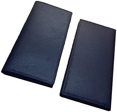 Wallets For Men, Long Slim Thin Money Clip, Mens Leather Vintage Purse (Black)