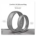 Knot Theory Breathable Silicone Wedding Rings for Men & Women | Black Rose Gold Silver Blue Red Rubber Wedding Bands for Him & Her Size 4, 5, 6, 7, 8, 9, 10, 11, 12, 13, 14, 15, 16