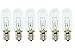 KOR - (Pack Of 6) 25-Watt T8 Tubular Indicator Intermediate (E17) Base - 25W Appliance / Microwave Incandescent Light Bulb