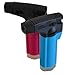 TECHNO Single Torch Lighter Slant Jet Flame, Windproof, – Butane Refillable, perfect for Cigar, Cigarette, Comes in 1 random color