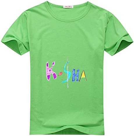 Kesha Art LOGO men's Printed t shirt Green XXX-Large