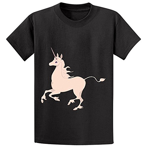 Snowl The Last Unicorn Cute Youth Crew Neck Customized T Shirts Black