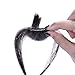 AISI QUEENS Clip in Bangs Hair Extensions Human Hair Air Bangs/Fringe Hairpiece Black Color with Temple Hand Made Tied Bangs for Women