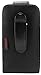 Blackberry Motion Vertical Style Slide In Case Made In Genuine Leather With Strap Closure And Fixed Swivel Clip Black