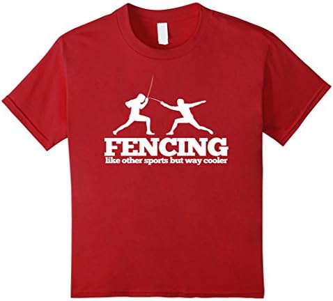 Kids Fencing like other sports but way cooler T Shirt 10 Cranberry