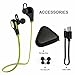 Bluetooth Headphones, HC Wireless Bluetooth Earbuds Headset Earphones Noise Cancelling,Running, Exercise,Hiking Sports;Sweatproof. Suitable for IOS & Android Devices(Green)