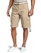 Southpole Men's Big and Tall All-Season Belted Ripstop Basic Cargo Short-Reg and Big & Tall Sizes, Deep Khaki, 44