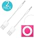 iPod Shuffle USB Charger - iPod Shuffle Charging [2-PACK] Charge SYNC Date Cable, Work with Apple iPod Shuffle 3rd, 4th, 5th, 6th Generation (White) primary