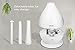 OPOLAR Contemporary Vase Humidifier, Four-way Nozzle, Ultrasonic Cool Mist, Whisper-Quiet, Touch Switch, Night Light for Babies and Kids, 2L Capacity for Home Bedroom Babyroom Office