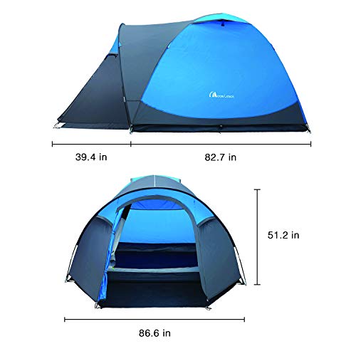 MOON LENCE Outdoor Camping Tent 3 to 4 Person Tent with Screen Room