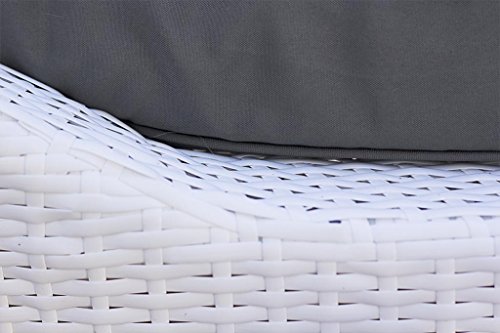 essella Polyrattan Sonneninsel Mauritius in Weiß – Bild 6