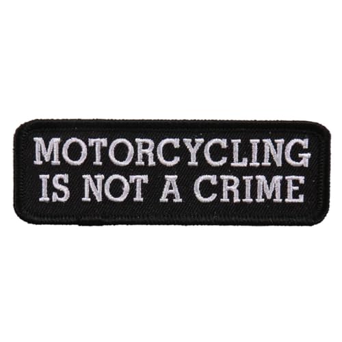 Hot Leathers Sew or Iron On Embroidered | Motorcycling is Not A Cr Patch 4 Deni…