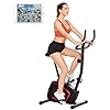 ANCHEER-Magnetic-Upright-Heimtrainer-Indoor-Cycling-Bike-mit-APP-Anschluss-10-Level-Widerstand-Super-Quiet-Stationaeres-Bike-fuer-Cardio-Training-zu-Hause-mit-verstellbarem-Sitz-Monitor-Raedern