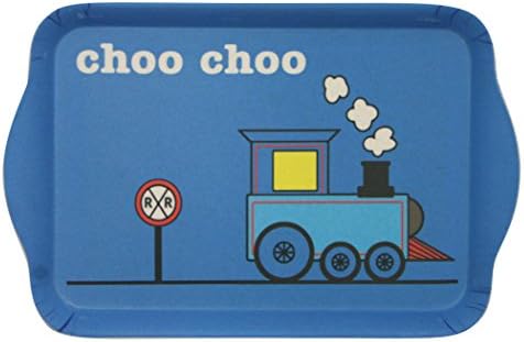 EcoBamboo Ware 2 Piece Tray, Train Themed, 8.25"