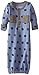 L'ovedbaby Unisex-Baby Newborn Organic Gown, Slate Cloud, 0-3 Months