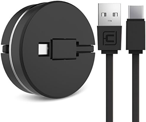 USB C Cable, UKINDA 3 Ft Type C Retractable Cable for Huawei Mate 9,P9,P9Plus, Nexus 5x, Nexus 6p, LG G5, HTC M10 and More USB C Devices, Black