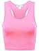 FPT Womens Basic Sleeveless Racerback Crop Tank Top NEONPINK L
