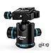 Andoer Tb81X Tripod Ball Head 360 Degree Rotating Panoramic Camera Quick Release Ball Head for Tripod Monopod Slider DSLR Camera with 3Pcs 1/4