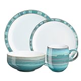 Denby Azure Coast 4-Piece Place Setting, Blue